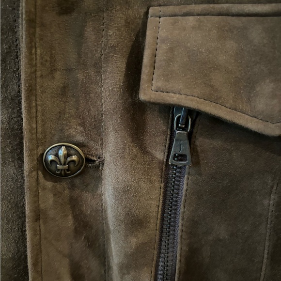 John Varvatos suede jacket with vintage buttons and great quality - Picture 2 of 7